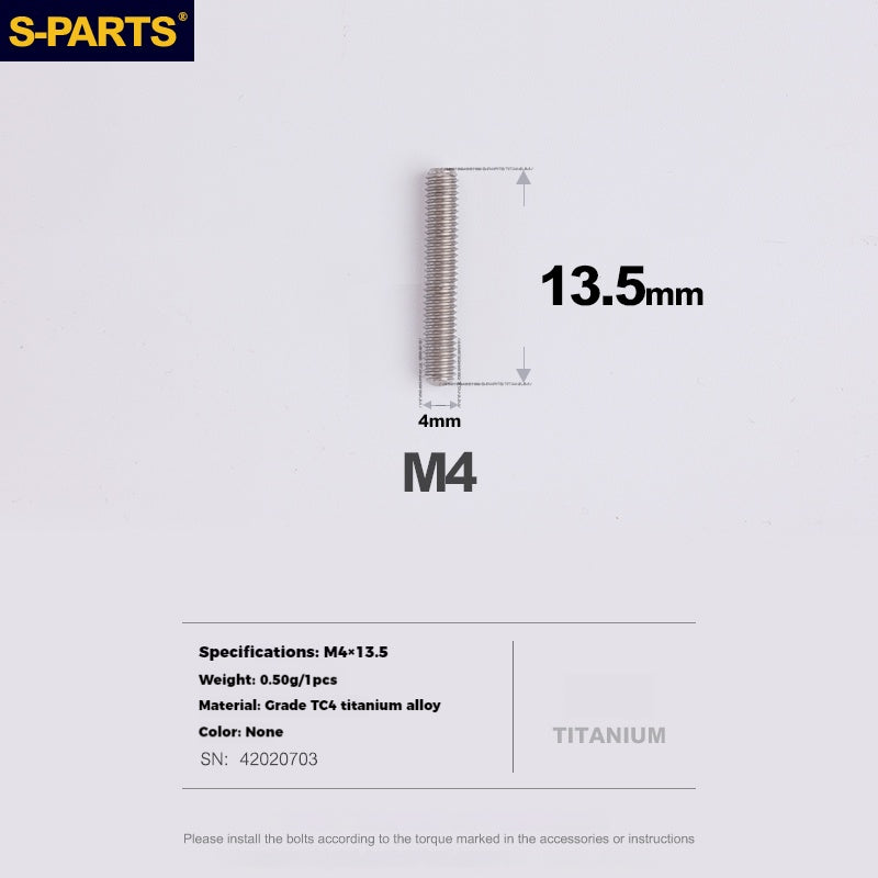 S-PARTS Titanium Alloy Front / Rear Derailleur Limit & Tension Adjustment Fine-Tuning Screws