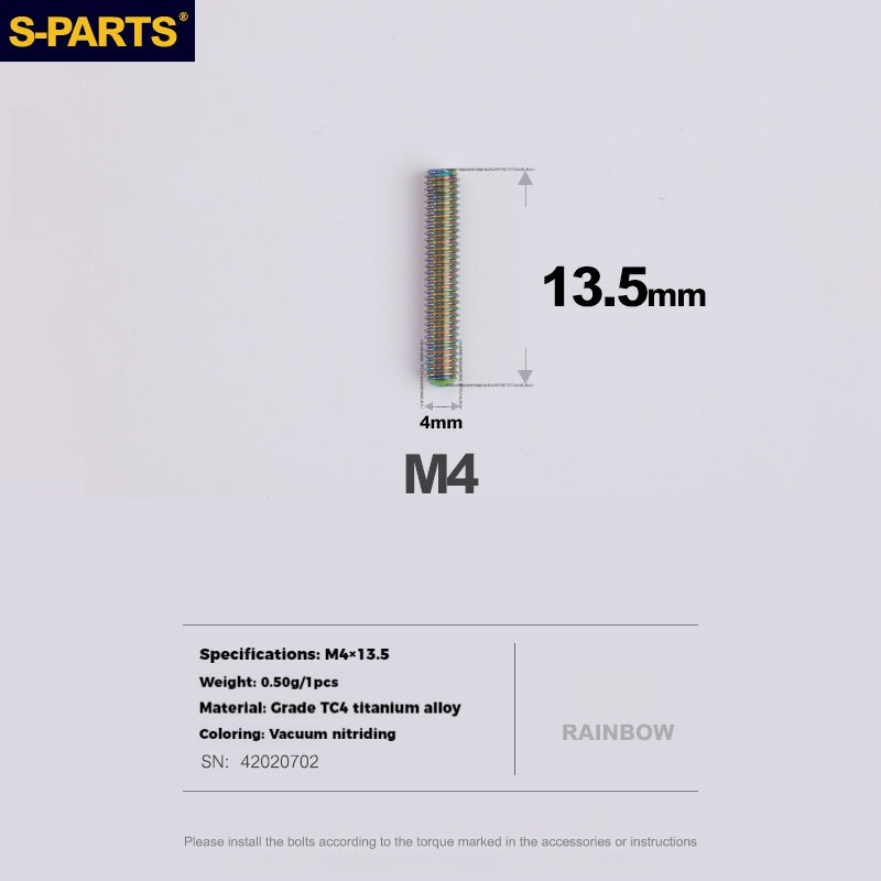 S-PARTS Titanium Alloy Front / Rear Derailleur Limit & Tension Adjustment Fine-Tuning Screws