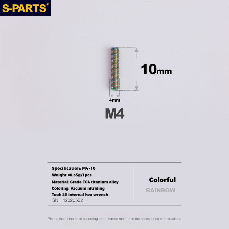 S-PARTS Titanium Alloy Front / Rear Derailleur Limit & Tension Adjustment Fine-Tuning Screws