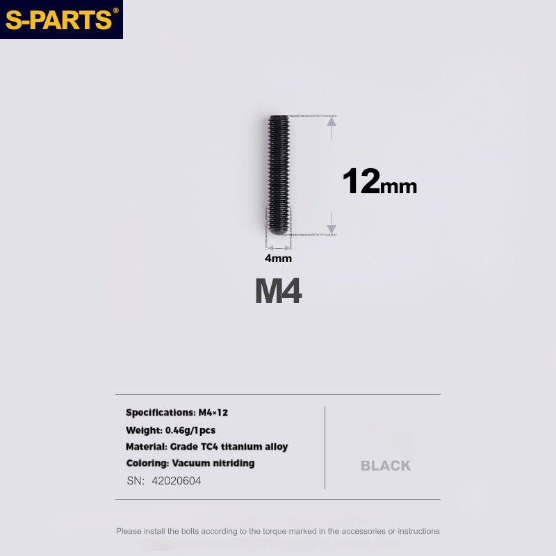 S-PARTS Titanium Alloy Front / Rear Derailleur Limit & Tension Adjustment Fine-Tuning Screws