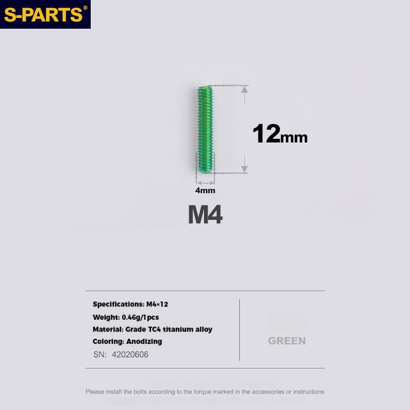 S-PARTS Titanium Alloy Front / Rear Derailleur Limit & Tension Adjustment Fine-Tuning Screws