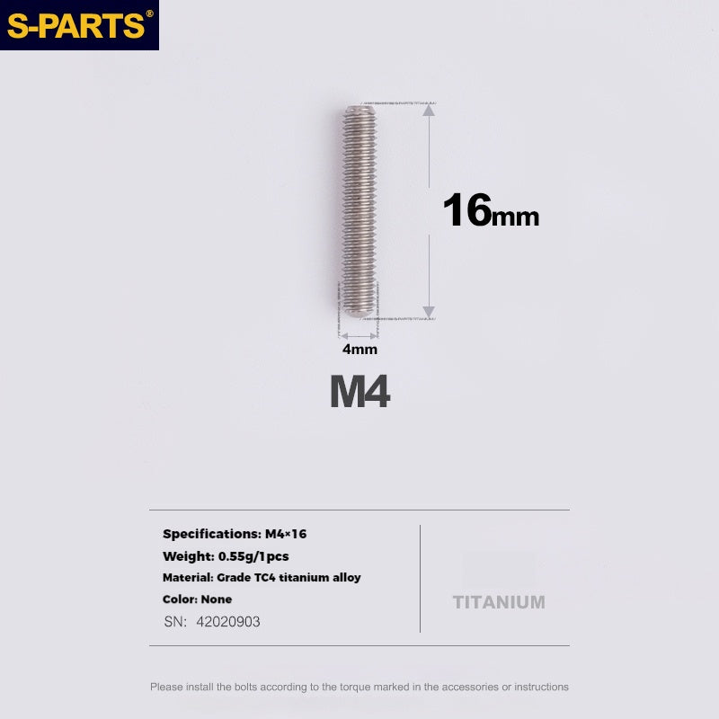 S-PARTS Titanium Alloy Front / Rear Derailleur Limit & Tension Adjustment Fine-Tuning Screws