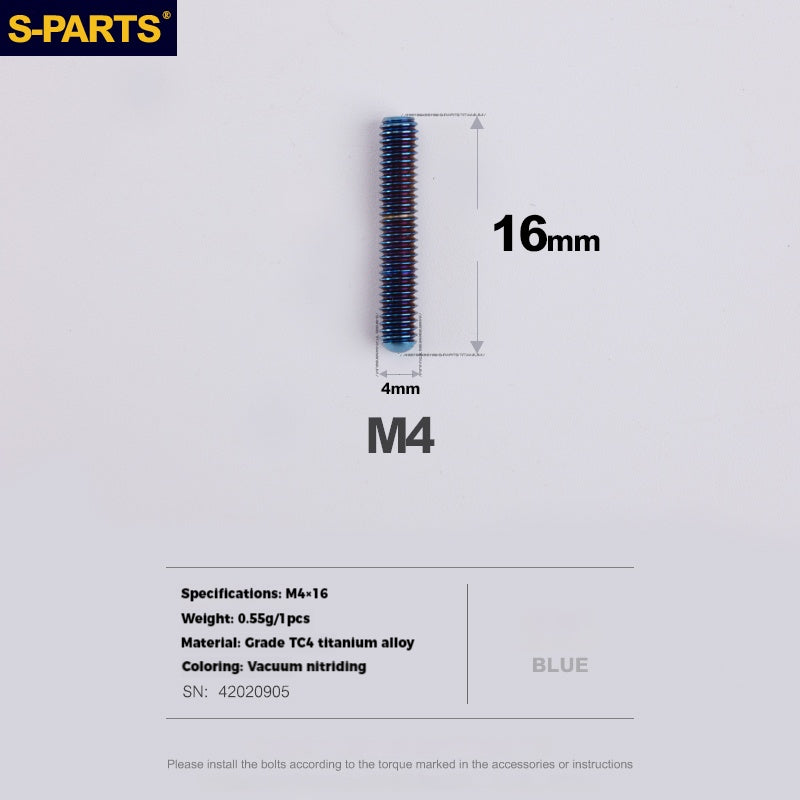 S-PARTS Titanium Alloy Front / Rear Derailleur Limit & Tension Adjustment Fine-Tuning Screws