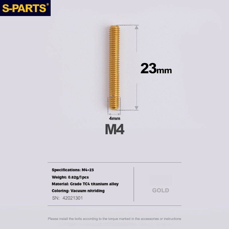 S-PARTS Titanium Alloy Front / Rear Derailleur Limit & Tension Adjustment Fine-Tuning Screws