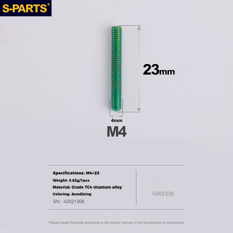 S-PARTS Titanium Alloy Front / Rear Derailleur Limit & Tension Adjustment Fine-Tuning Screws