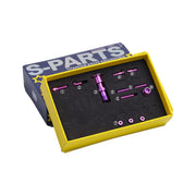 S-PARTS Titanium Alloy Gear Shift Screw Set for M9100 12-Speed Shimano XTR Mountain Series — Purple