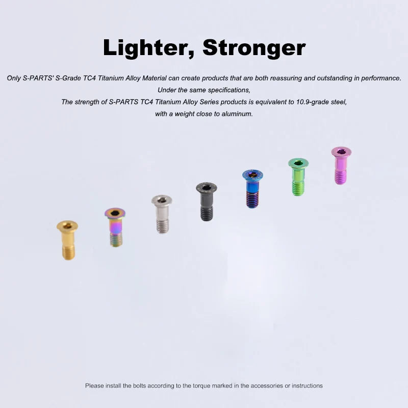 S-PARTS Titanium Alloy Gear Shift Screw Set for M9100 12-Speed Shimano XTR Mountain Series