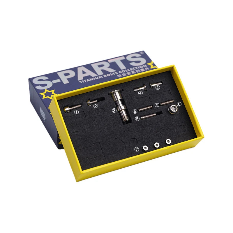S-PARTS Titanium Alloy Gear Shift Screw Set for M9100 12-Speed Shimano XTR Mountain Series