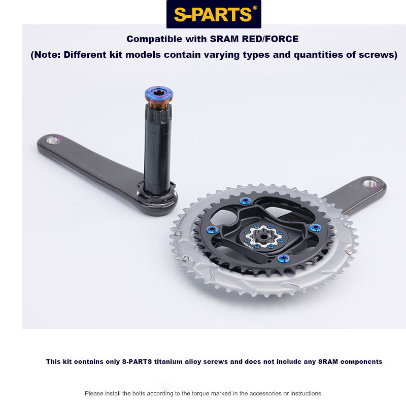 S-PARTS Titanium Alloy Gear Transmission Screws for SRAM RED / Force 22-Speed Mechanical Systems