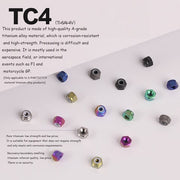 S-PARTS Titanium alloy M4 / M5 / M6 / nylon self-locking flange nut accessories