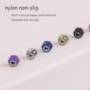 S-PARTS Titanium alloy M4 / M5 / M6 / nylon self-locking flange nut accessories