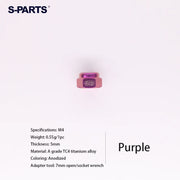 S-PARTS Titanium alloy M4 / M5 / M6 / nylon self-locking flange nut accessories