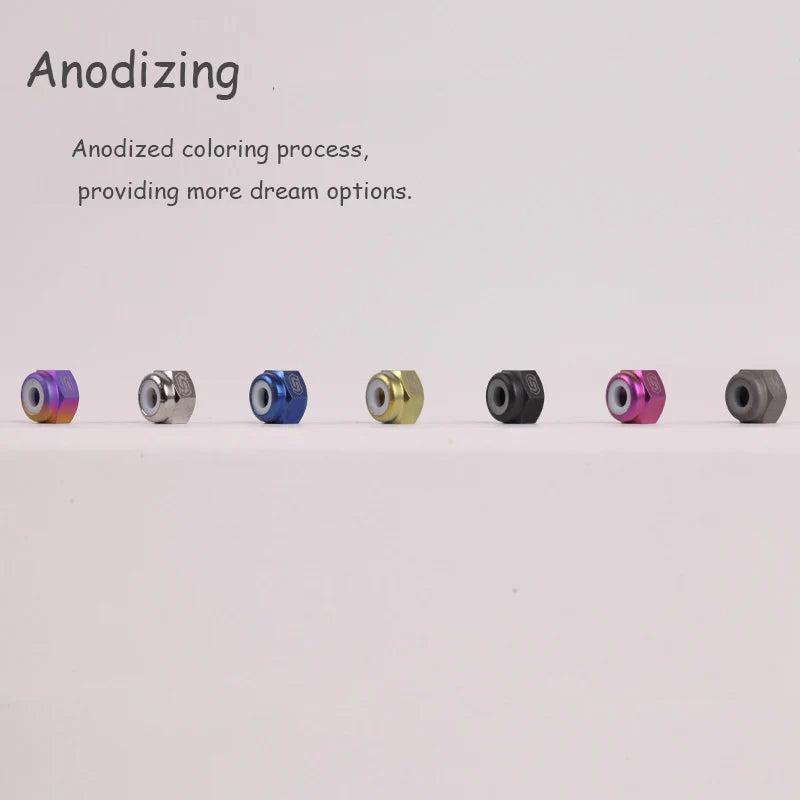 S-PARTS Titanium alloy M4 / M5 / M6 / nylon self-locking flange nut accessories
