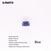 S-PARTS Titanium alloy M4 / M5 / M6 / nylon self-locking flange nut accessories