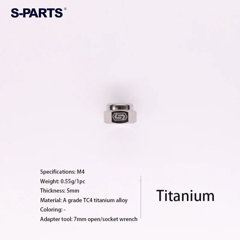 S-PARTS Titanium alloy M4 / M5 / M6 / nylon self-locking flange nut accessories