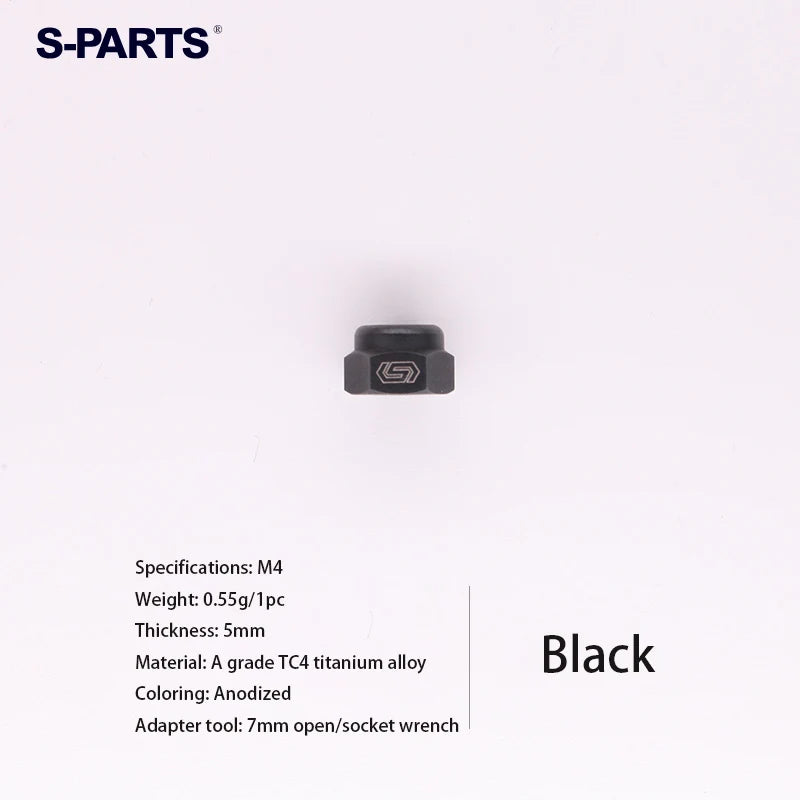 S-PARTS Titanium alloy M4 / M5 / M6 / nylon self-locking flange nut accessories