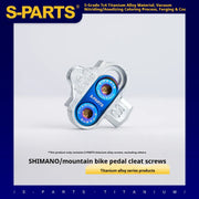 S-PARTS Titanium Alloy Mountain Bike Cleat Screws - Compatible with Shimano
