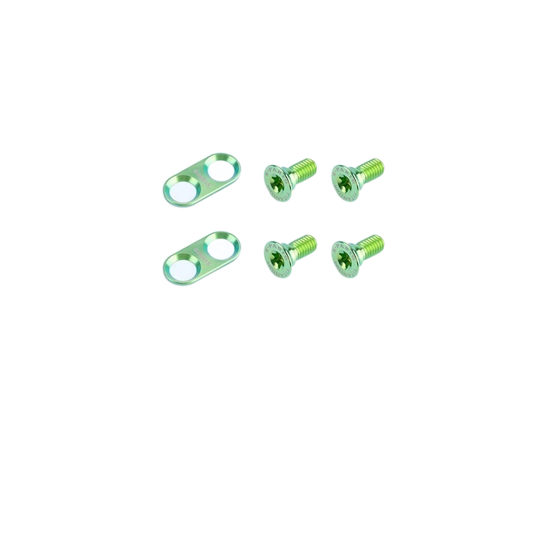 S-PARTS Titanium Alloy Mountain Bike Cleat Screws - Compatible with Shimano — Green