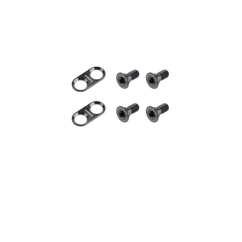 S-PARTS Titanium Alloy Mountain Bike Cleat Screws - Compatible with Shimano — Black