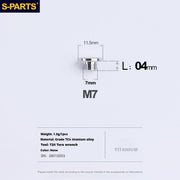 S-PARTS Titanium Alloy Oil Port Screws for Shimano / SRAM / TRP Mountain Brake Levers & Shimano Road Shift Levers