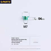 S-PARTS Titanium Alloy Oil Port Screws for Shimano / SRAM / TRP Mountain Brake Levers & Shimano Road Shift Levers