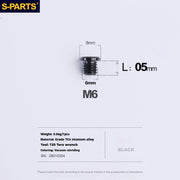 S-PARTS Titanium Alloy Oil Port Screws for Shimano / SRAM / TRP Mountain Brake Levers & Shimano Road Shift Levers