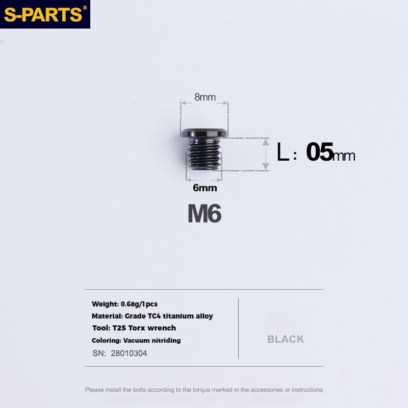 S-PARTS Titanium Alloy Oil Port Screws for Shimano / SRAM / TRP Mountain Brake Levers & Shimano Road Shift Levers