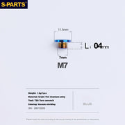 S-PARTS Titanium Alloy Oil Port Screws for Shimano / SRAM / TRP Mountain Brake Levers & Shimano Road Shift Levers