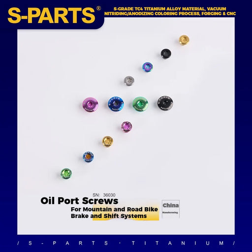 S-PARTS Titanium Alloy Oil Port Screws Shimano SRAM TRP Mountain Brake Levers Shimano Road Shift Levers