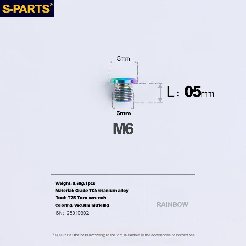 S-PARTS Titanium Alloy Oil Port Screws Shimano SRAM TRP Mountain Brake Levers Shimano Road Shift Levers