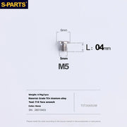 S-PARTS Titanium Alloy Oil Port Screws Shimano SRAM TRP Mountain Brake Levers Shimano Road Shift Levers