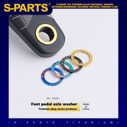 S-PARTS Titanium Pedal Washers for Shimano Dura-Ace, Ultegra, 105, Look Keo, Wahoo Speedplay, Garmin Vector 3, Rally, and