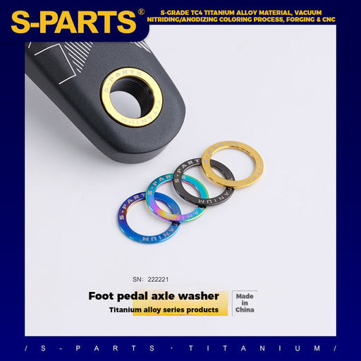 S-PARTS Titanium Pedal Washers for Shimano Dura-Ace, Ultegra, 105, Look Keo, Wahoo Speedplay, Garmin Vector 3, Rally, and