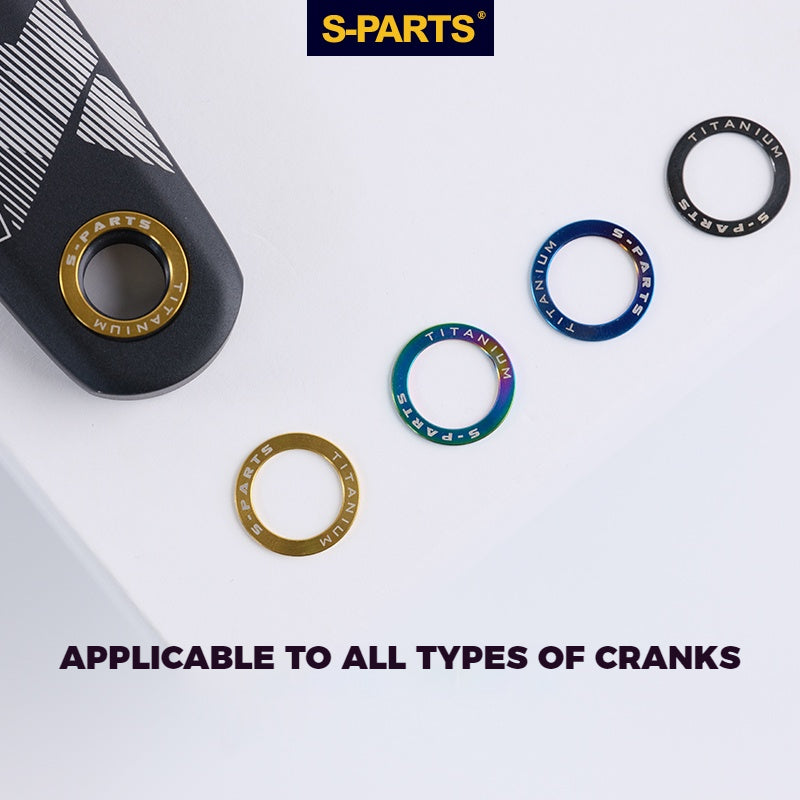 S-PARTS Titanium Pedal Washers for Shimano Dura-Ace, Ultegra, 105, Look Keo, Wahoo Speedplay, Garmin Vector 3, Rally, and