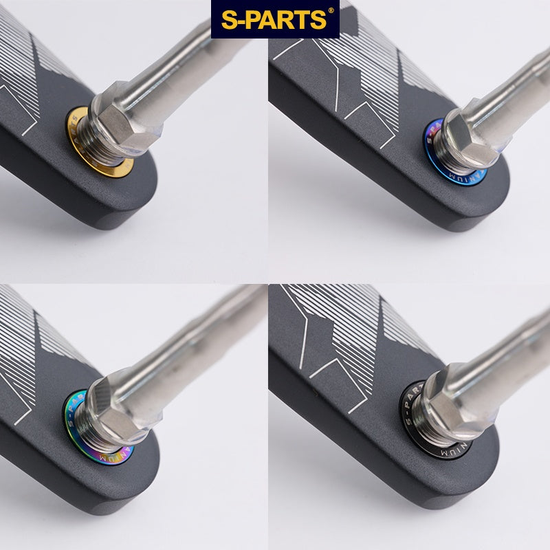 S-PARTS Titanium Pedal Washers for Shimano Dura-Ace, Ultegra, 105, Look Keo, Wahoo Speedplay, Garmin Vector 3, Rally, and