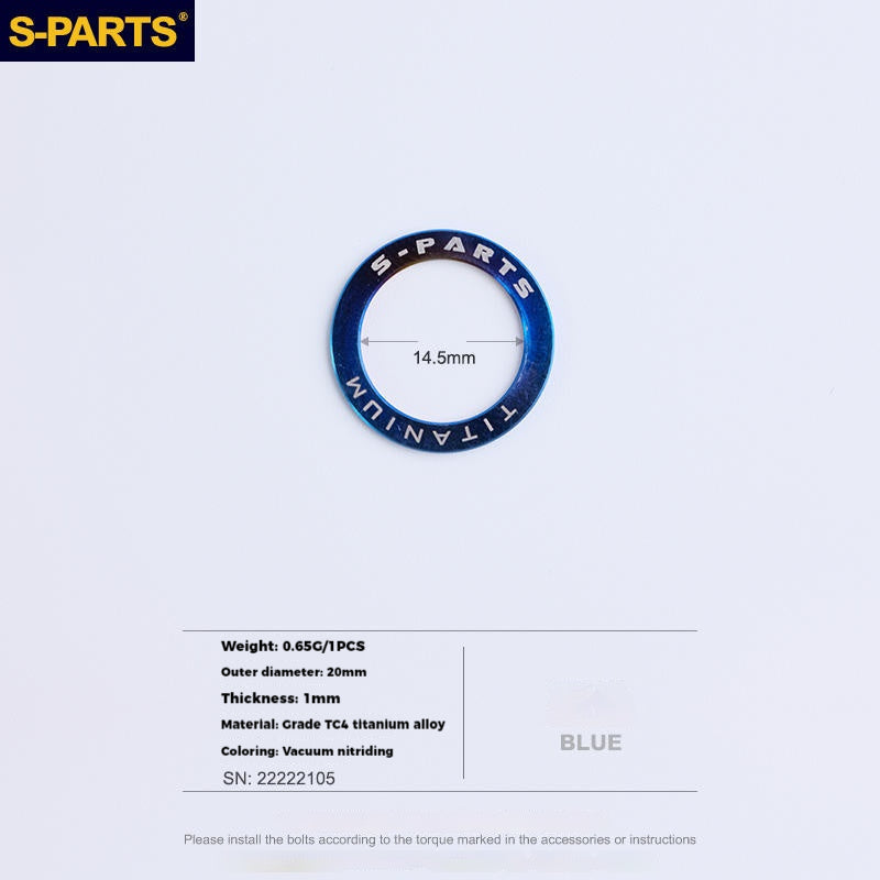 S-PARTS Titanium Pedal Washers for Shimano Dura-Ace, Ultegra, 105, Look Keo, Wahoo Speedplay, Garmin Vector 3, Rally, and