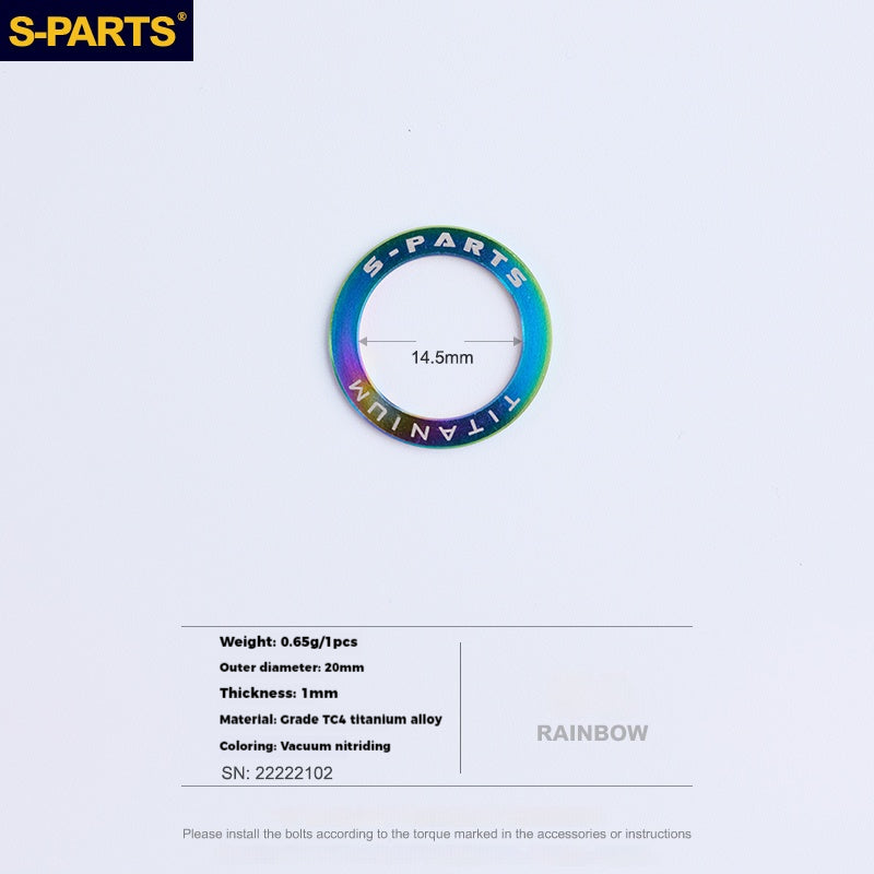 S-PARTS Titanium Pedal Washers for Shimano Dura-Ace, Ultegra, 105, Look Keo, Wahoo Speedplay, Garmin Vector 3, Rally, and