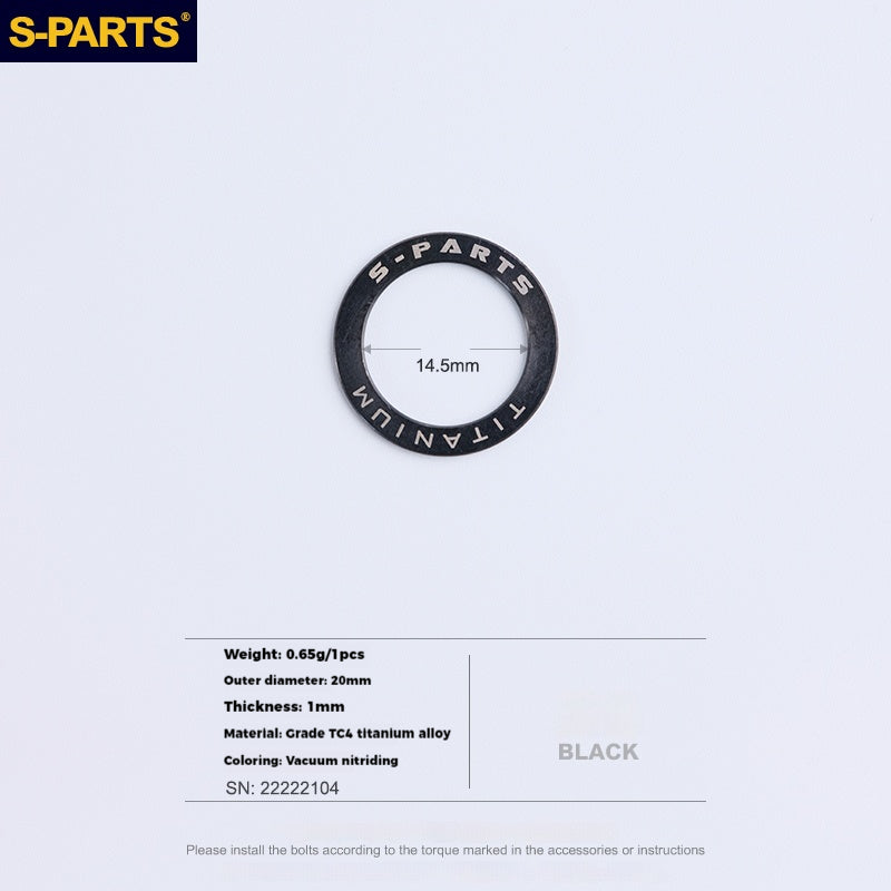 S-PARTS Titanium Pedal Washers for Shimano Dura-Ace, Ultegra, 105, Look Keo, Wahoo Speedplay, Garmin Vector 3, Rally, and