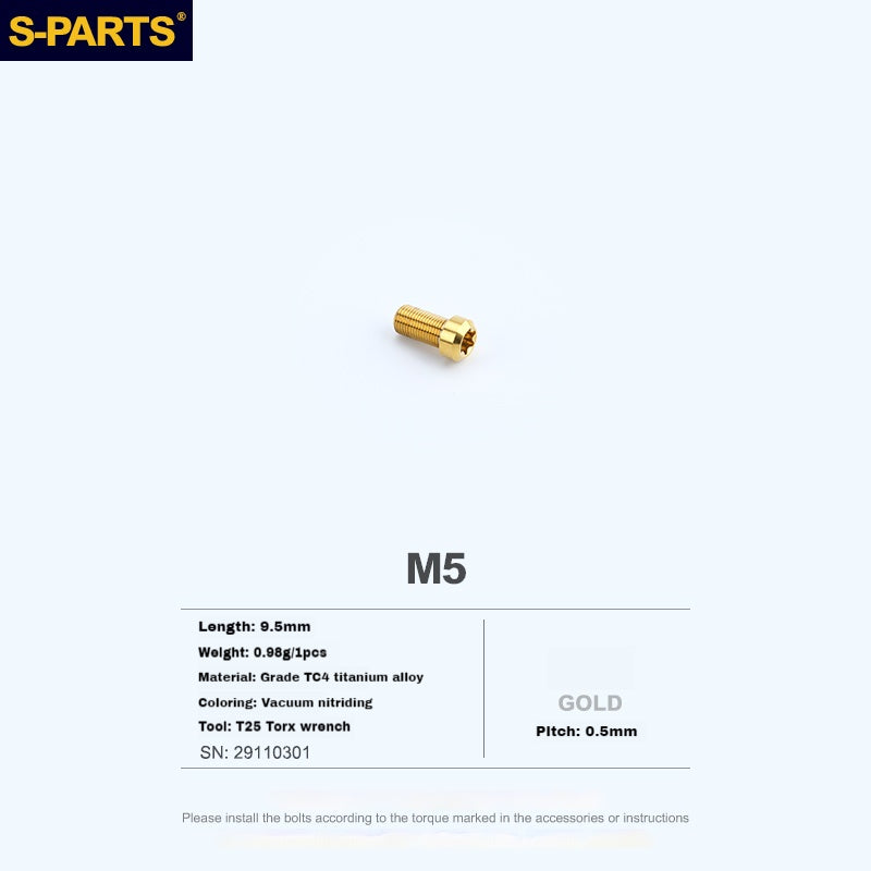 S-PARTS Titanium Alloy Screws for SRAM Electronic Shifter Button Controllers