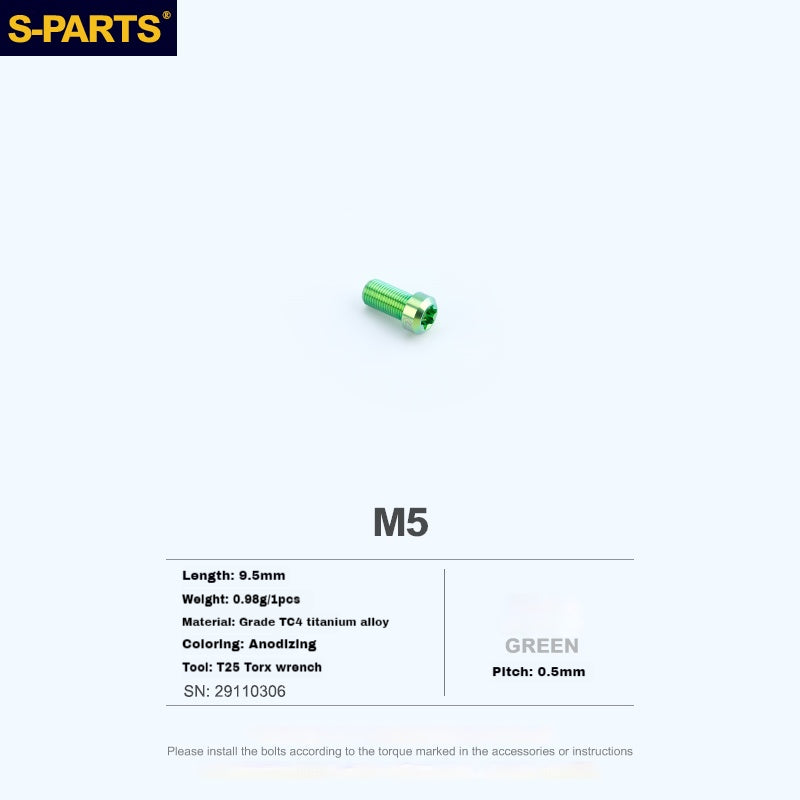 S-PARTS Titanium Alloy Screws for SRAM Electronic Shifter Button Controllers