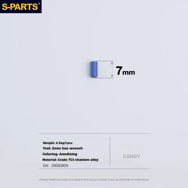 S-PARTS Titanium Adjustment Screws for SRAM Road Bike | Front Derailleur / ETAP Reverse Thread / AXS - Detail 16