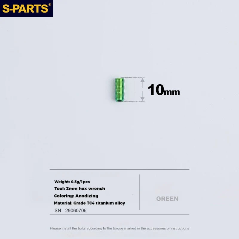S-PARTS Titanium Adjustment Screws for SRAM Road Bike | Front Derailleur / ETAP Reverse Thread / AXS - Detail 28