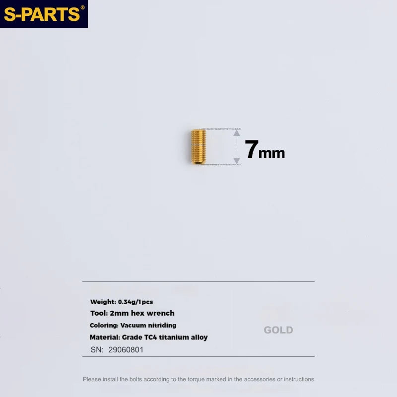S-PARTS Titanium Adjustment Screws for SRAM Road Bike | Front Derailleur / ETAP Reverse Thread / AXS - Detail 30