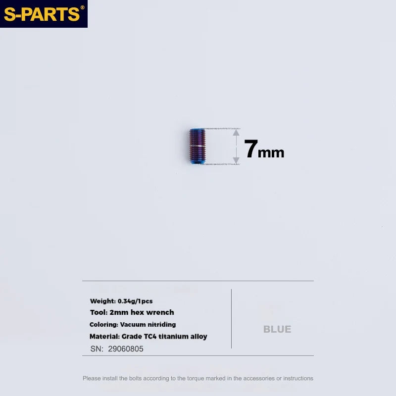 S-PARTS Titanium Adjustment Screws for SRAM Road Bike | Front Derailleur / ETAP Reverse Thread / AXS - Detail 34