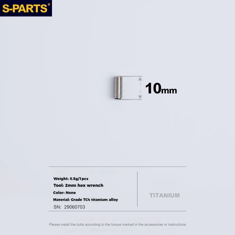 S-PARTS Titanium Adjustment Screws for SRAM Road Bike | Front Derailleur / ETAP Reverse Thread / AXS - Detail 40