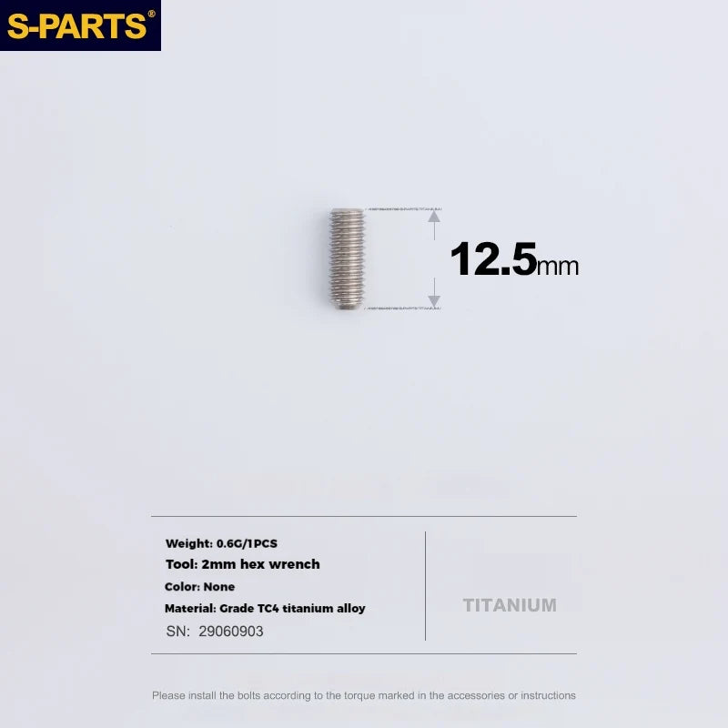 S-PARTS Titanium Adjustment Screws for SRAM Road Bike | Front Derailleur / ETAP Reverse Thread / AXS - Detail 48