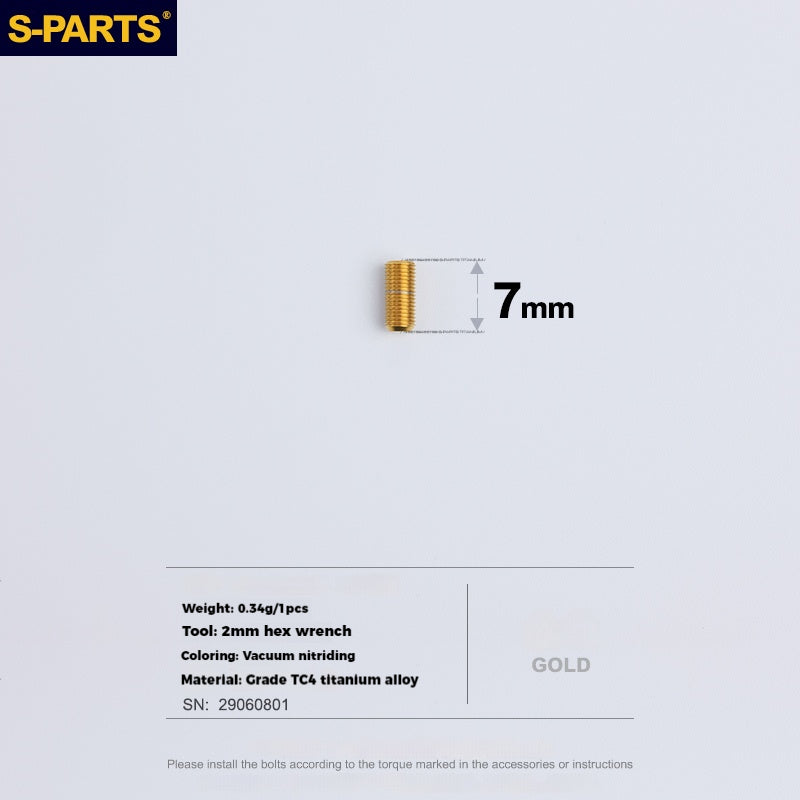 S-PARTS Titanium Alloy Screws for SRAM Road Front Derailleur & eTap Reverse-Thread Adjustment