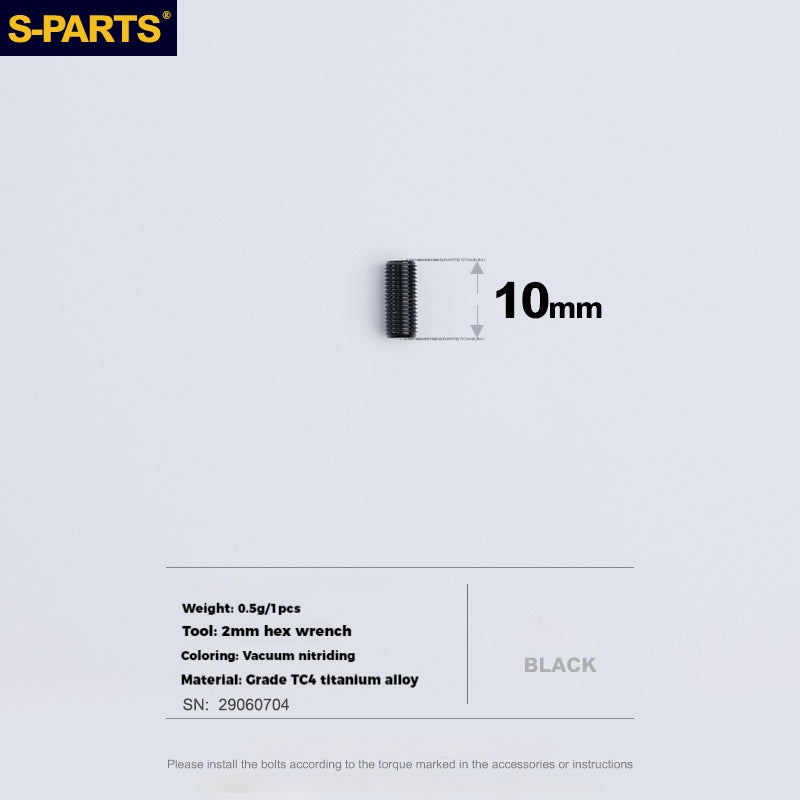S-PARTS Titanium Alloy Screws for SRAM Road Front Derailleur & eTap Reverse-Thread Adjustment