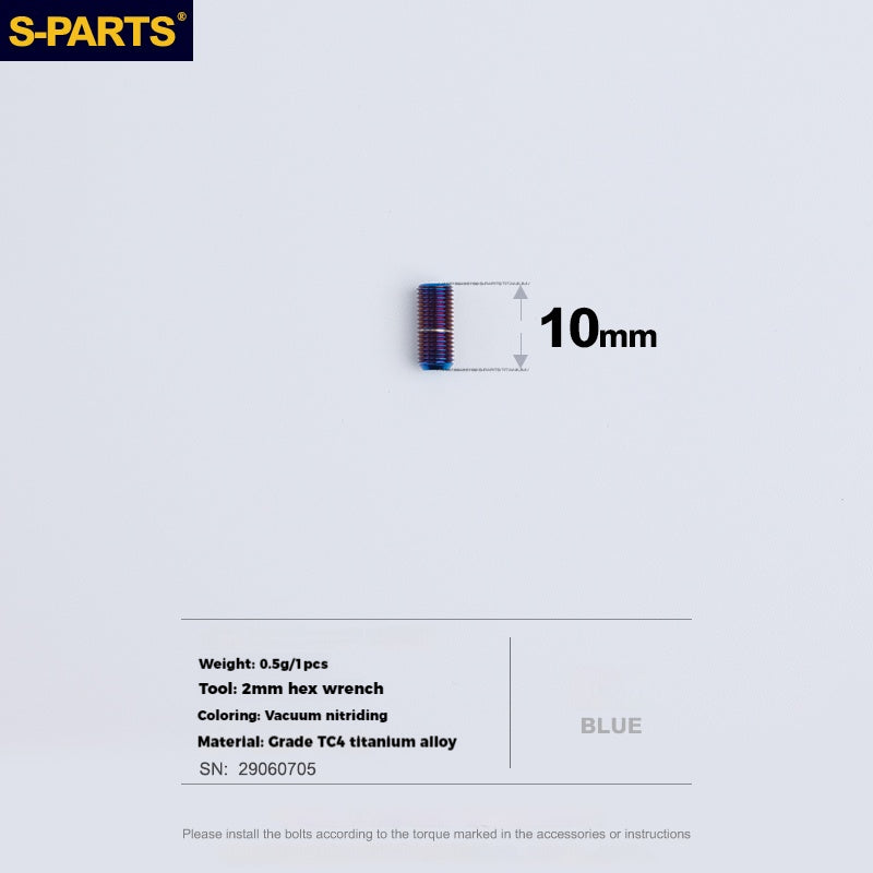 S-PARTS Titanium Alloy Screws for SRAM Road Front Derailleur & eTap Reverse-Thread Adjustment