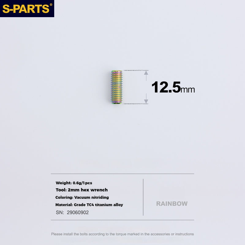 S-PARTS Titanium Alloy Screws for SRAM Road Front Derailleur & eTap Reverse-Thread Adjustment